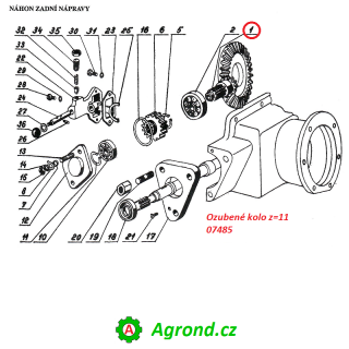 Ozubené kolo z=11 13/01 07485 Malotraktor MT8-132.2