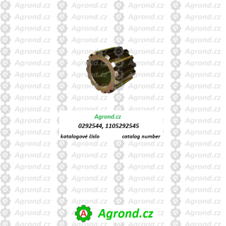 Pouzdro drážkované 16x18x18 8646/43 0292544 Fortschritt ZT 300, ZT 303, ZT 304