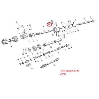 Třecí spojka R 140 10/17 (Fortschritt T 088)