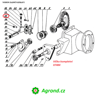 Víko kompletní 8171/22 07484 Malotraktor T-4K-12-1