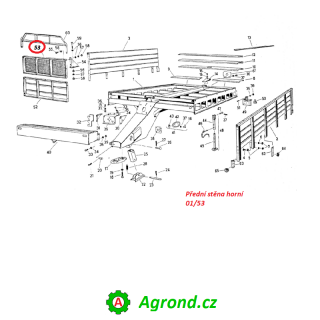 Přední stěna horní 01/53 0203944000 Fortschrritt T 088
