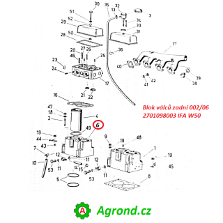 Blok válců zadní 002/06 2701098003 IFA W50