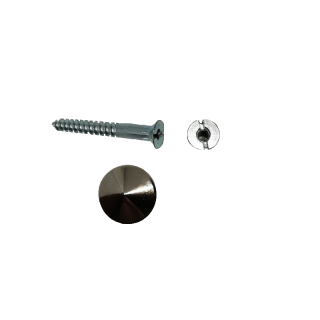 Šroub ∅ 4,5 x 40 mm s krytkou ∅ 16,5 mm, 4 ks, pozinkovaný