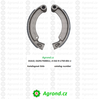 Brzdová čelist - pár 10/09 532917500011 Malotraktor MT8-132.2