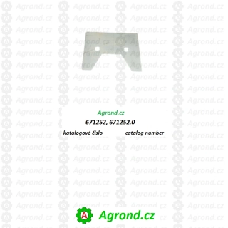 Nosná deska lopatkového řetězového dopravníku 77x102mm 671252 vhodné pro Claas